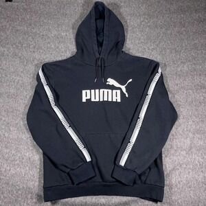 Puma Black Hoodie Pullover Sweatshirt Jumper Logo Womens Large‎